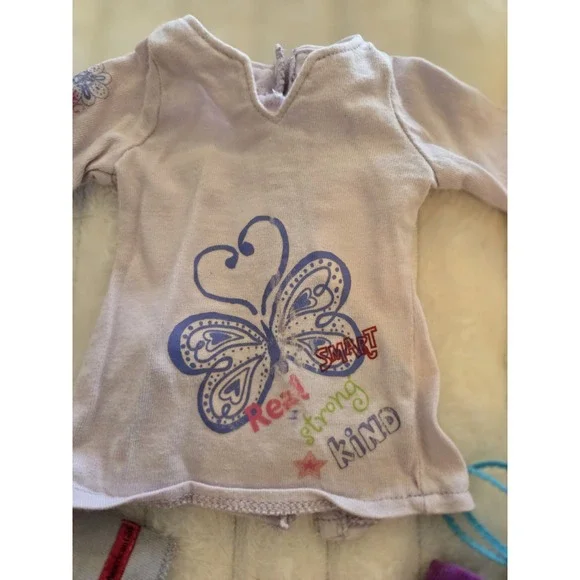 American Girl Clothes Pleasant Co Mixed Lot Pink Hoodie T Shirts Skirt Hair Bow - Picture 8 of 13